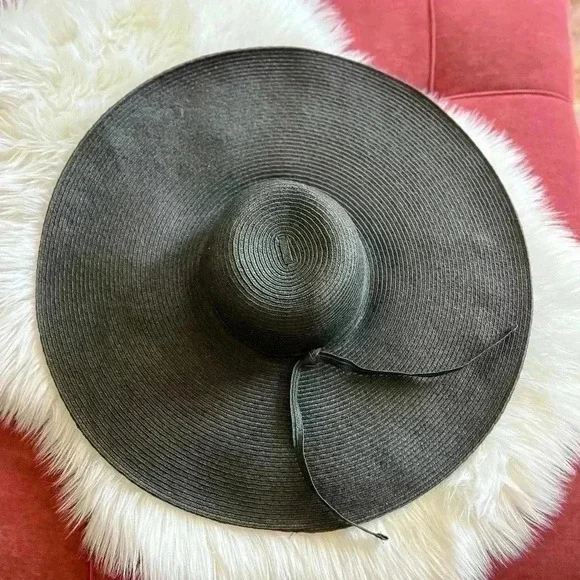 Huge Sunhat Women's Wide Floppy Brim Summer Beach Sun Hat Straw Cap Party - Picture 5 of 6